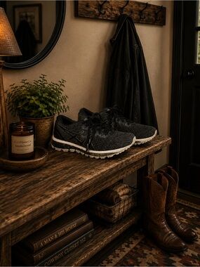 Asics Gel Quantum 360 Knit Womens 7 Black/Gray